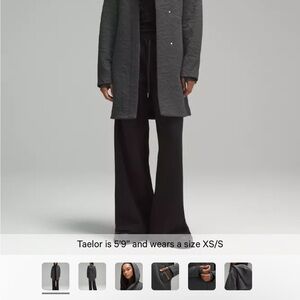 Lululemon Packable Jacquard Knit Wrap M\L in Charcoal